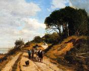 尤金 布丹 : The Road from Trouville to Honfleur